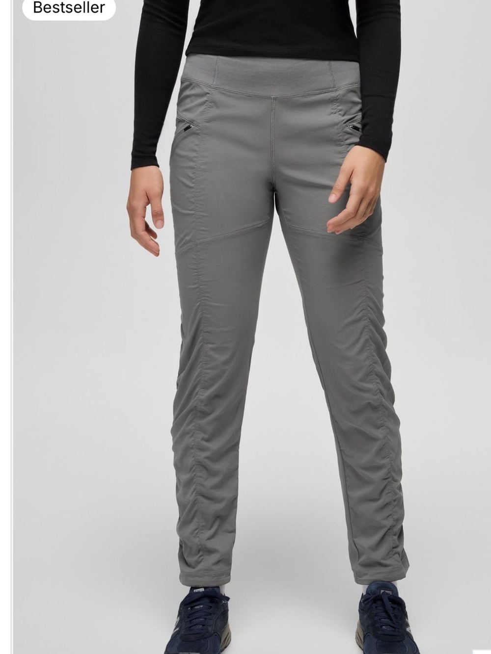 Prana Women’s Koen Mid Rise Pant in Gravel Size L Short